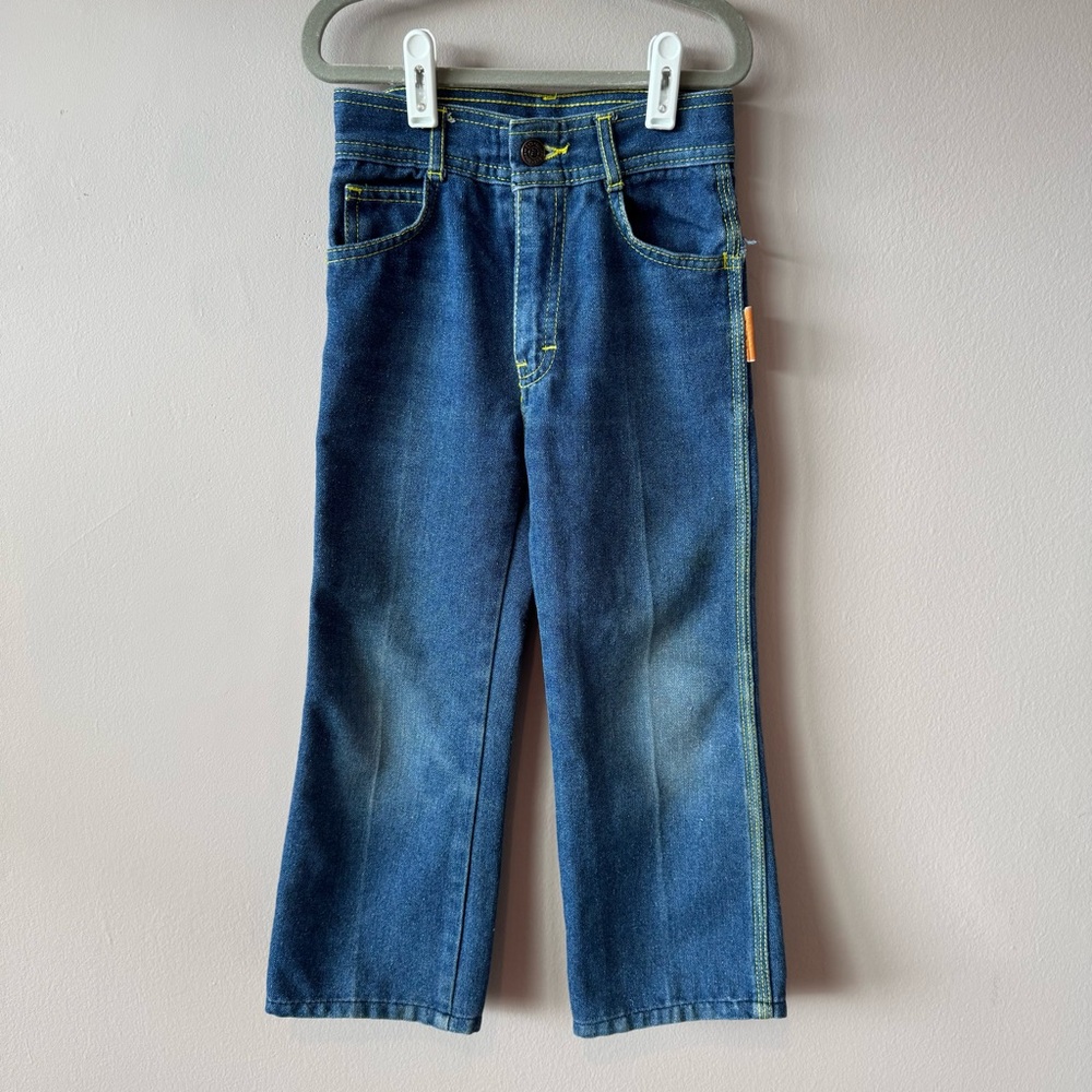 Whammie’s RARE Vintage 70s/80s Collectors Toddler Embroidered Space Jeans Size 5